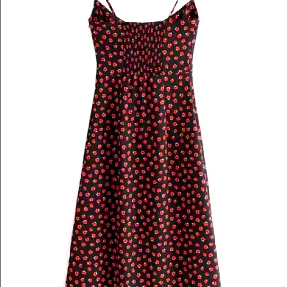 Floral spaghetti strap tie front maxi dress.Small. - Picture 3 of 8